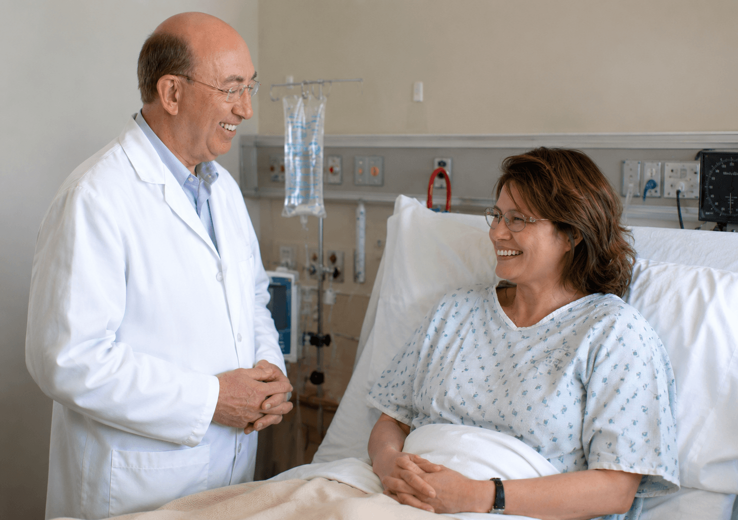 Doctor talking to patient